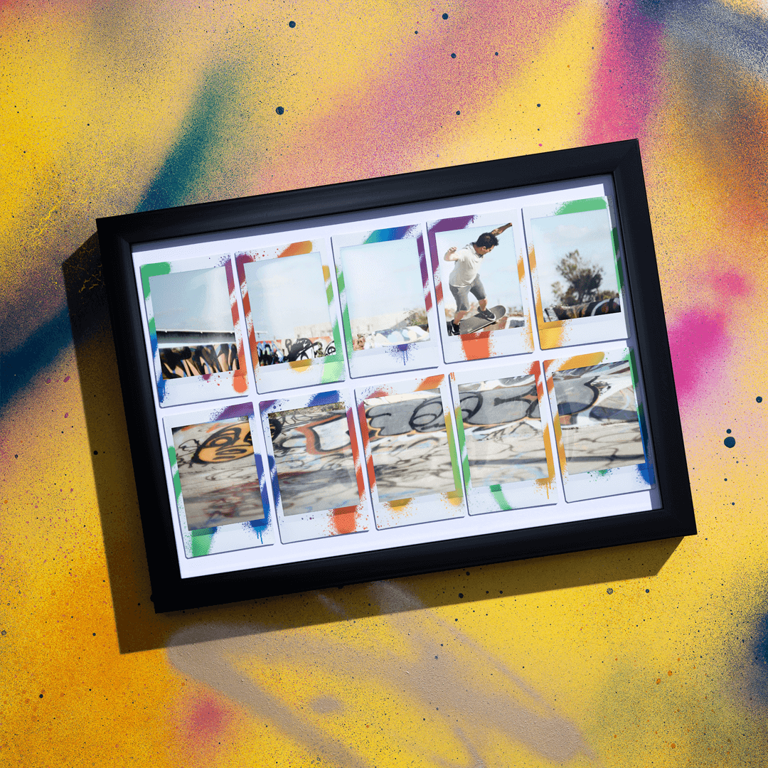 lifestyle image instax mini film spray art 