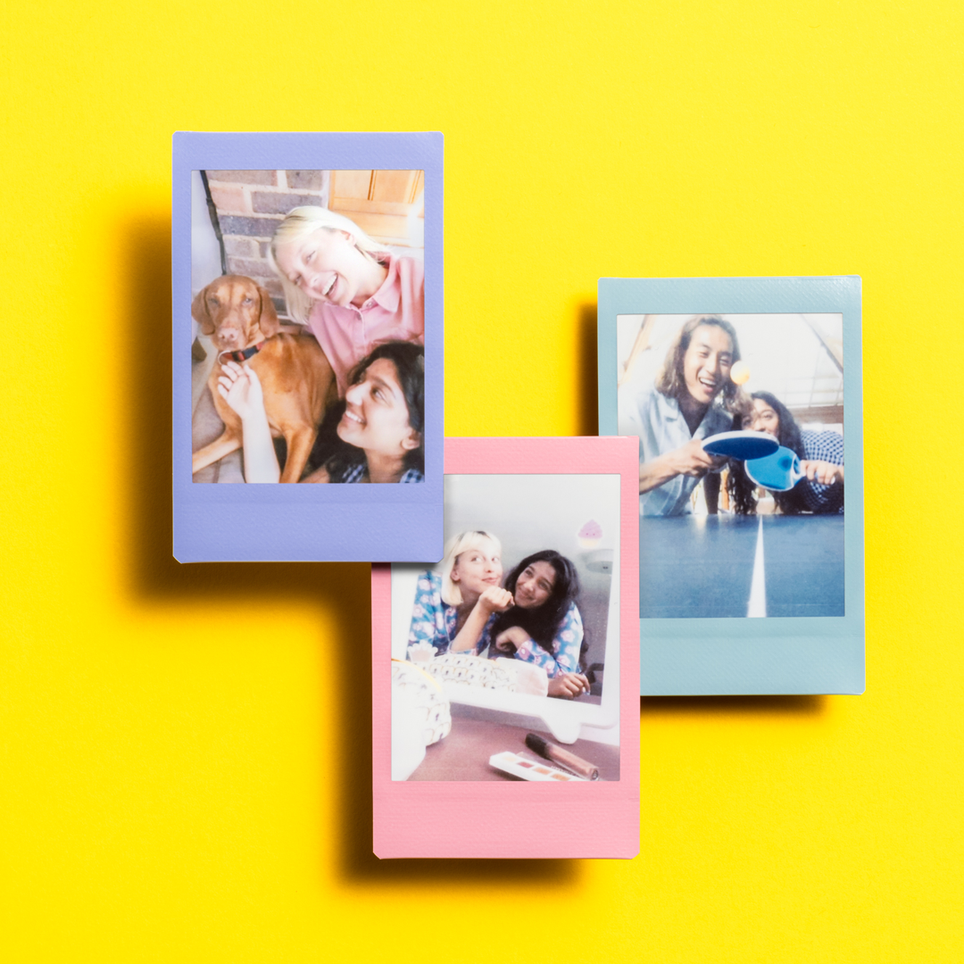 pastel instax mini film pink purple blue voorbeeld