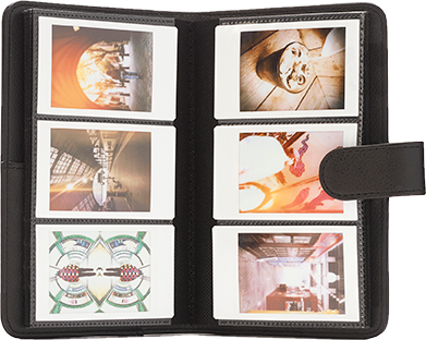 instax mini album black open