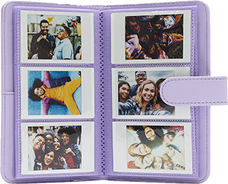 instax mini album lilac purple open
