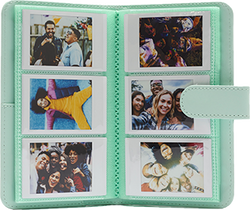 instax mini album mint green open