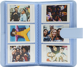 instax mini album pastel blue open