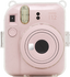 instax mini 12 glitter case met instax mini 12 blossom pink voorkant