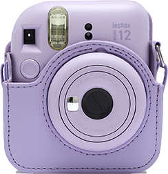 instax mini 12 lilac purple case met instax mini 12 lilac purple voorkant