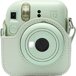 instax mini 12 mint green case met instax mini 12 mint green voorkant