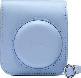 instax mini 12 pastel blue case met strap voorkant