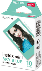 instax mini film sky blue schuin
