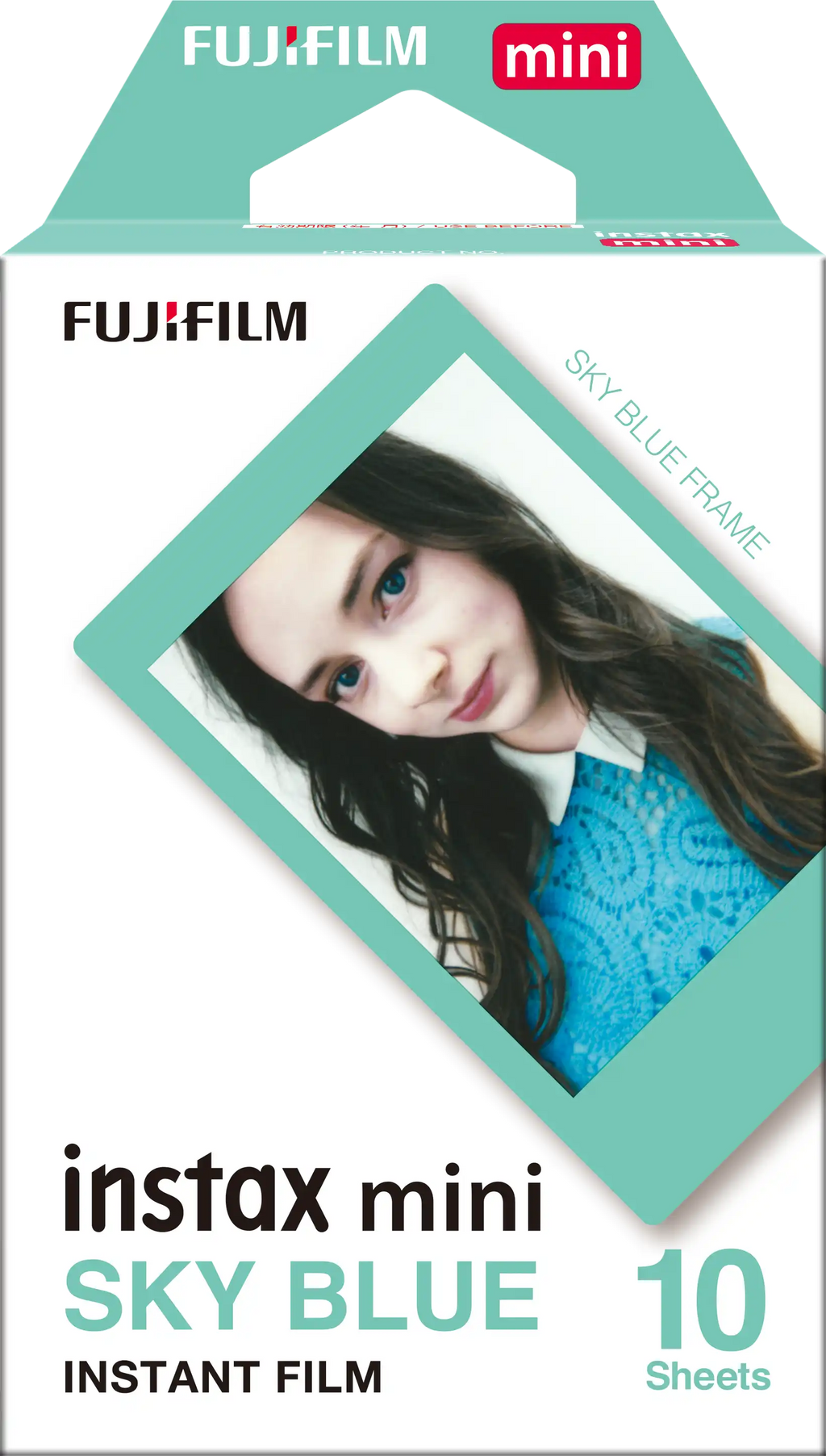 instax mini film sky blue