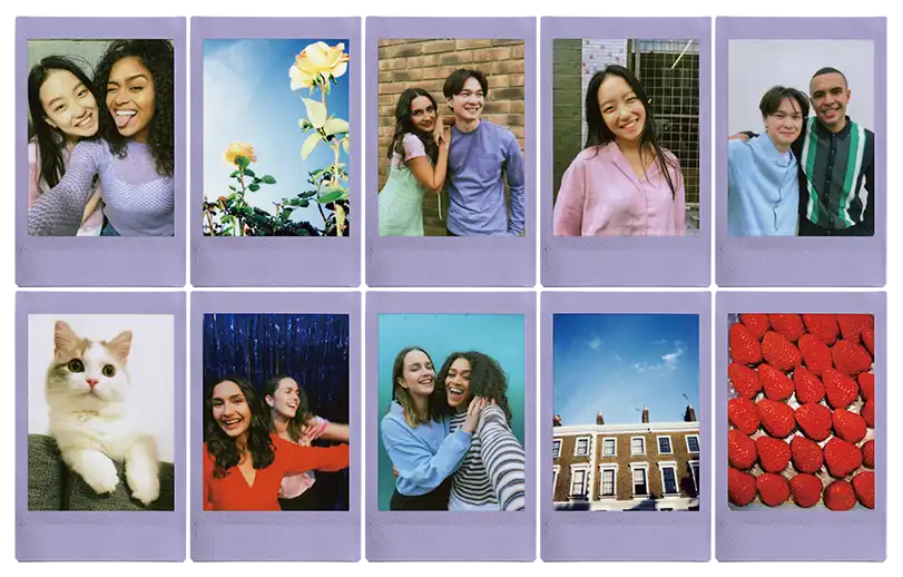 instax mini film soft lavender voorbeeld