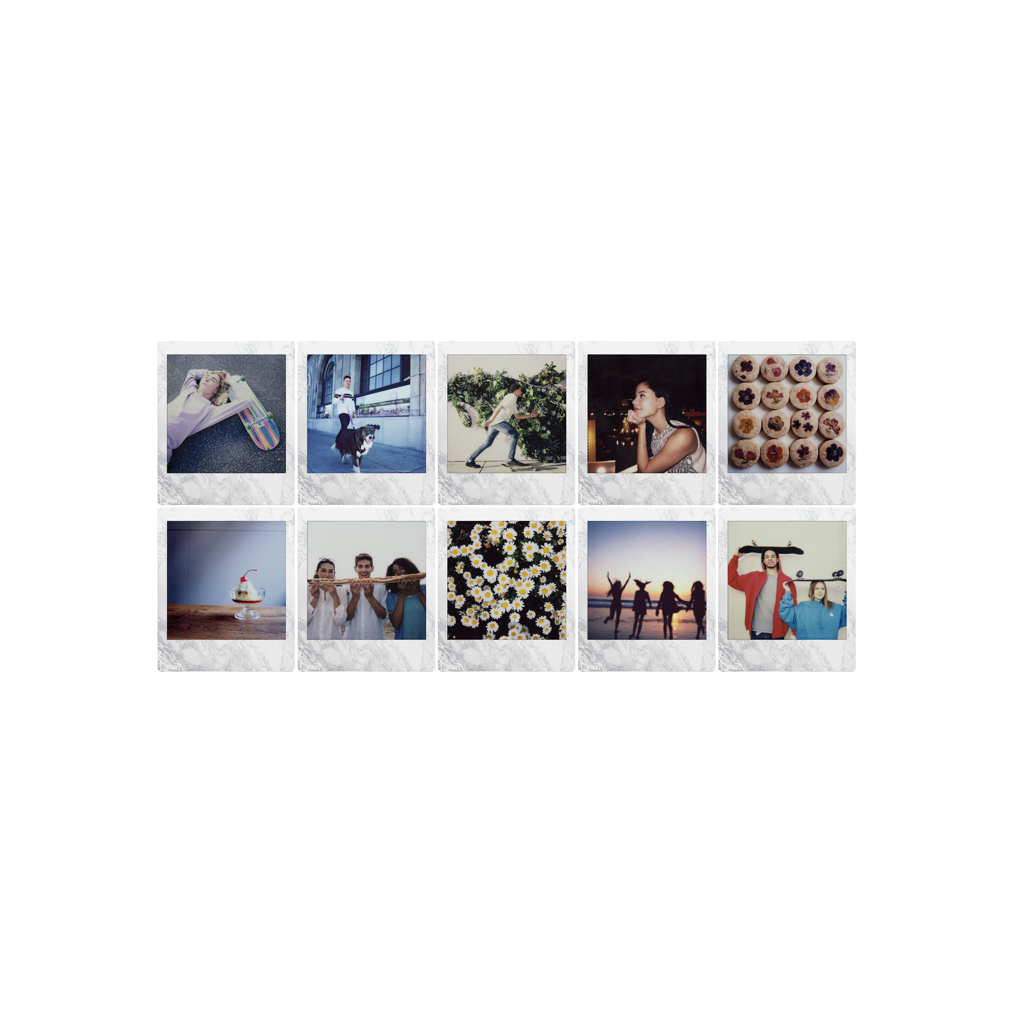 instax™ SQUARE film White Marble