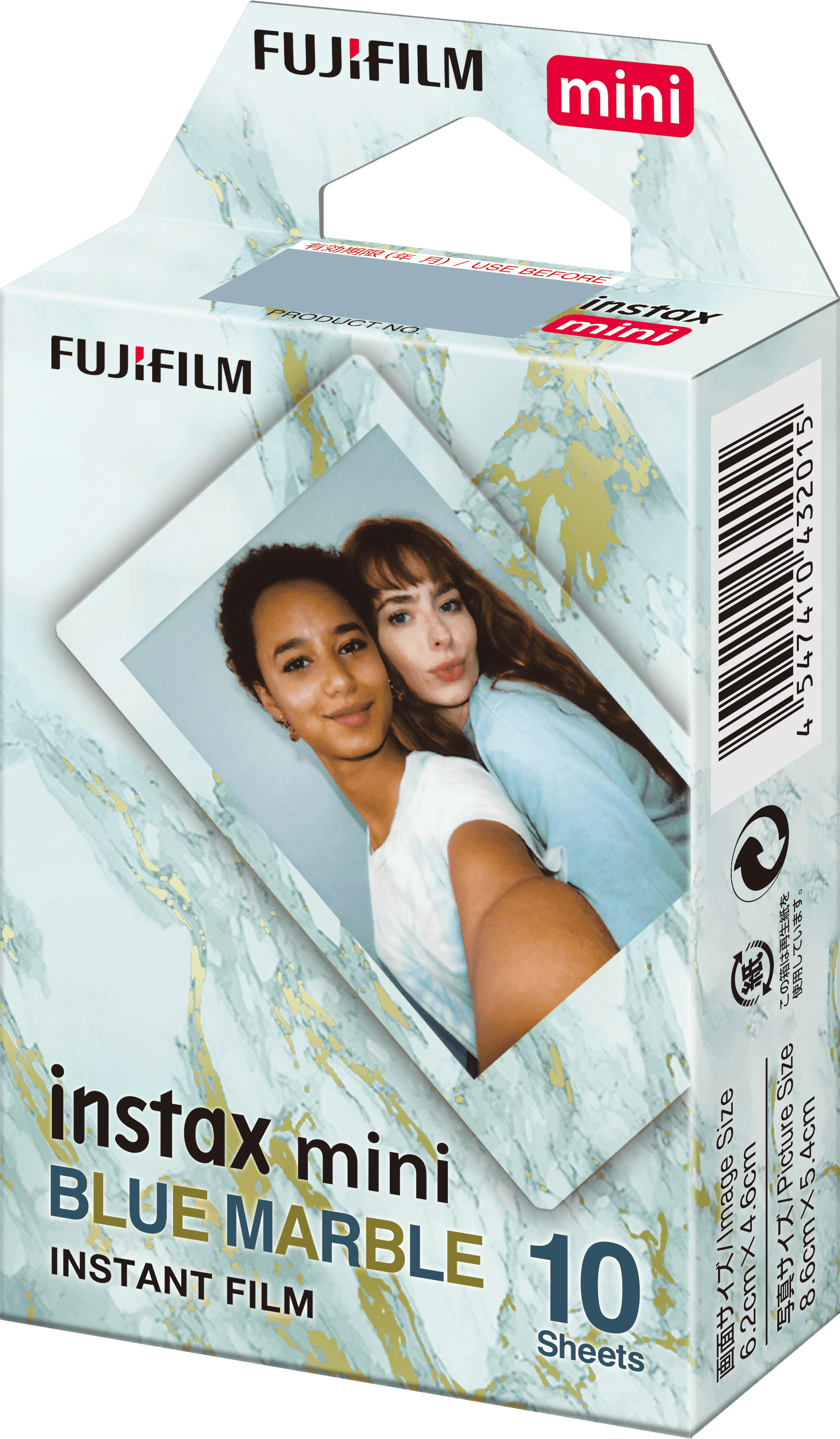 instax™ mini film Blue Marble, zijkant verpakking