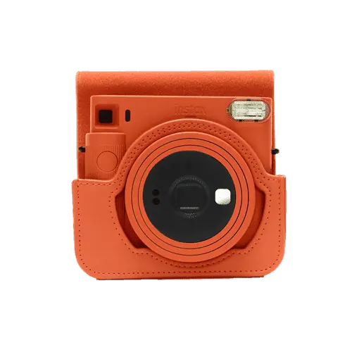 instax square sq1 terracotta orange case met instax square sq1 terracotta orange voorkant