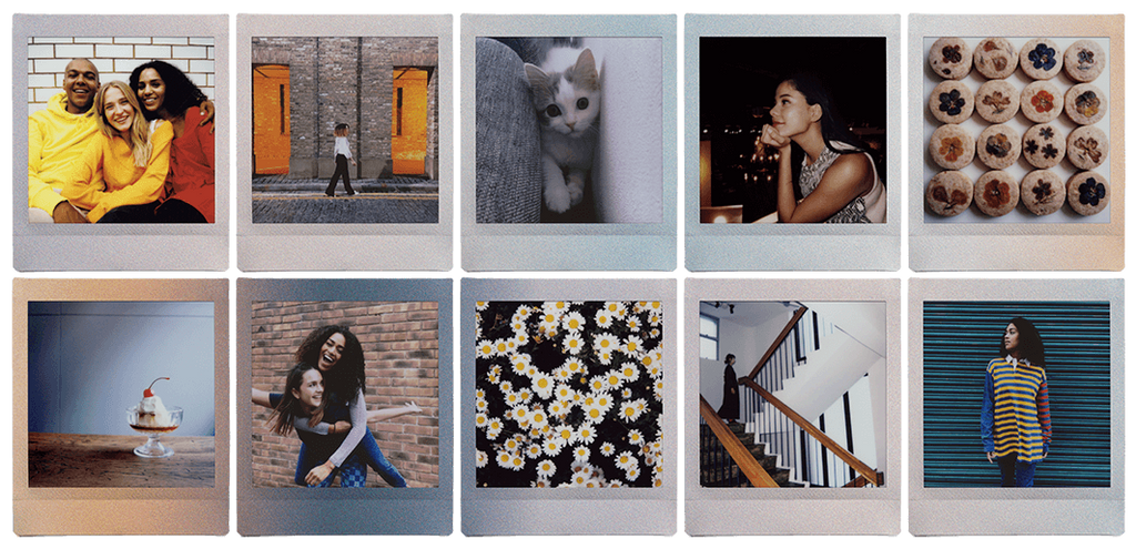 instax square film sunset voorbeeld