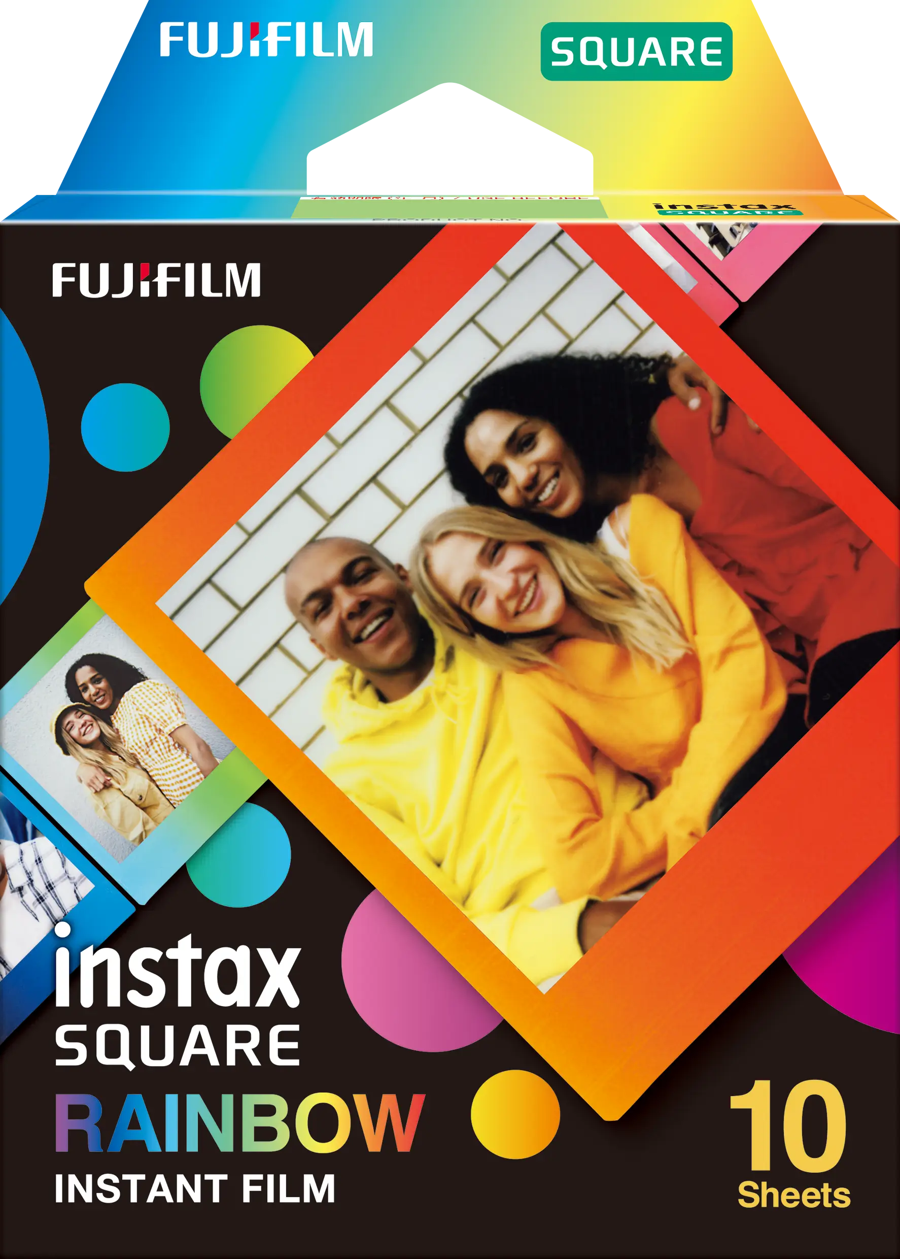 instax square film rainbow voorkant