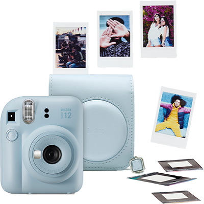 Instax mini 12 pastel blue bundel voorbeeld