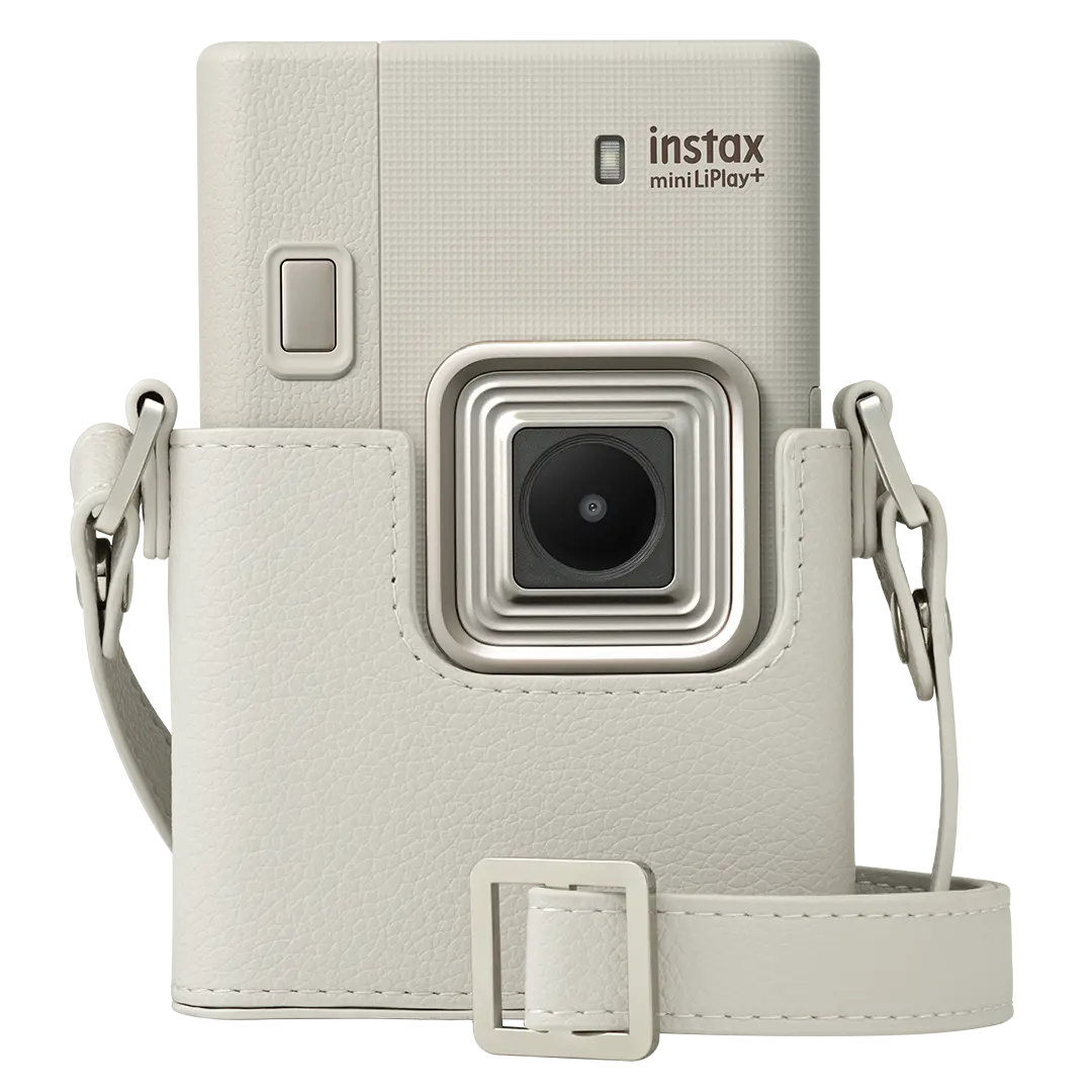 Case instax mini LiPlay+™ Sand Beige voorkant beschermhoes open