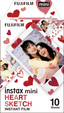 Instax mini film Heart Sketch voorkant verpakking