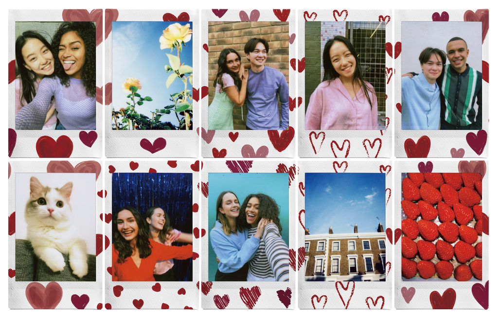 Instax mini film Heart Sketch voorbeelden