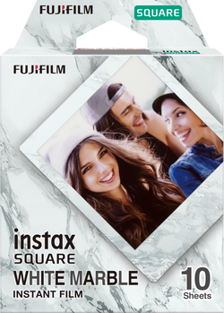 instax square film white marble voorkant