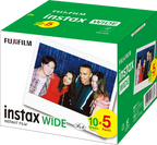 instax™ WIDE film vijftig pak, 5x10 foto's, zijaanzicht verpakking