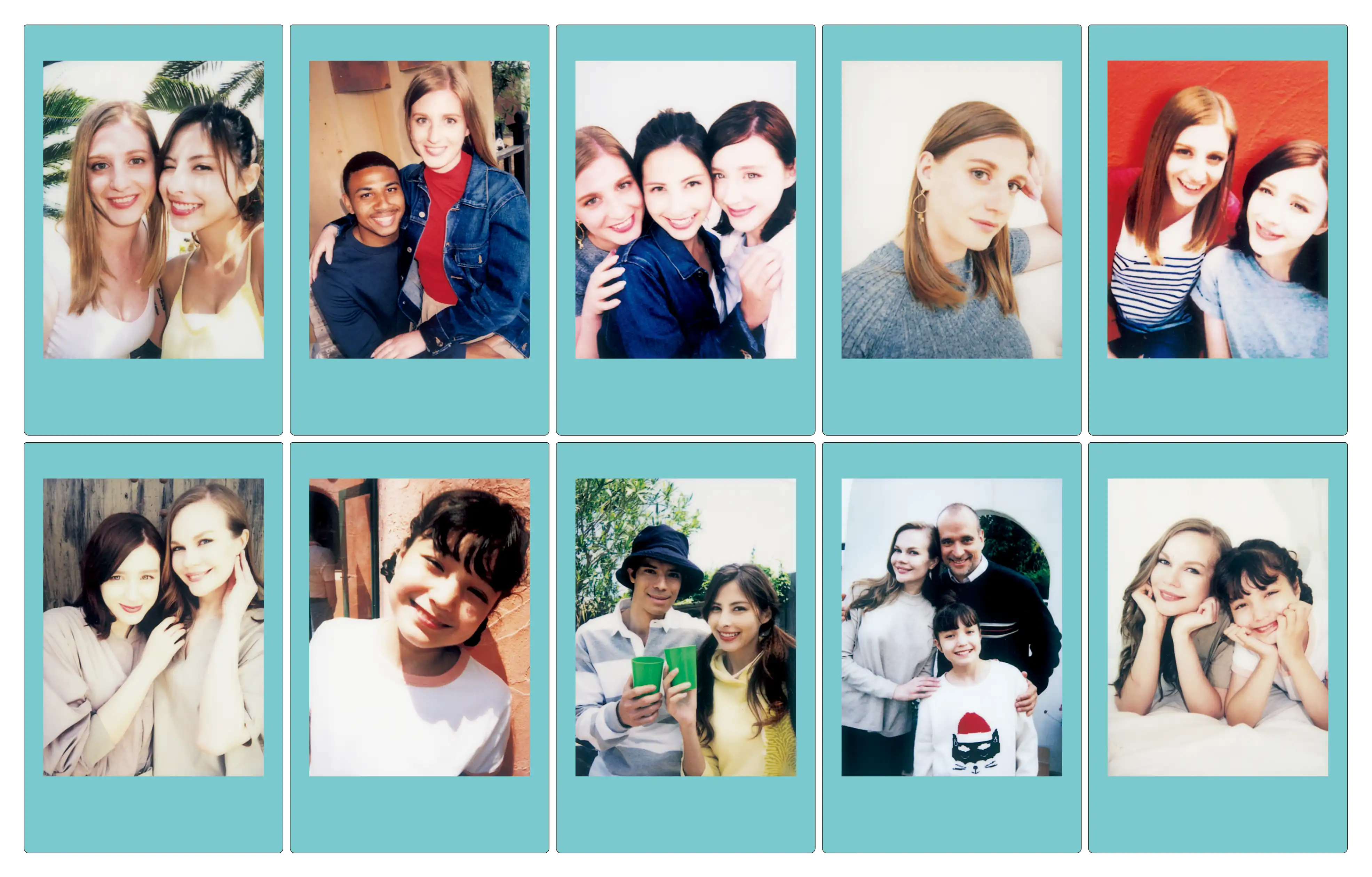 Instax mini film Sky Blue - voorbeeld