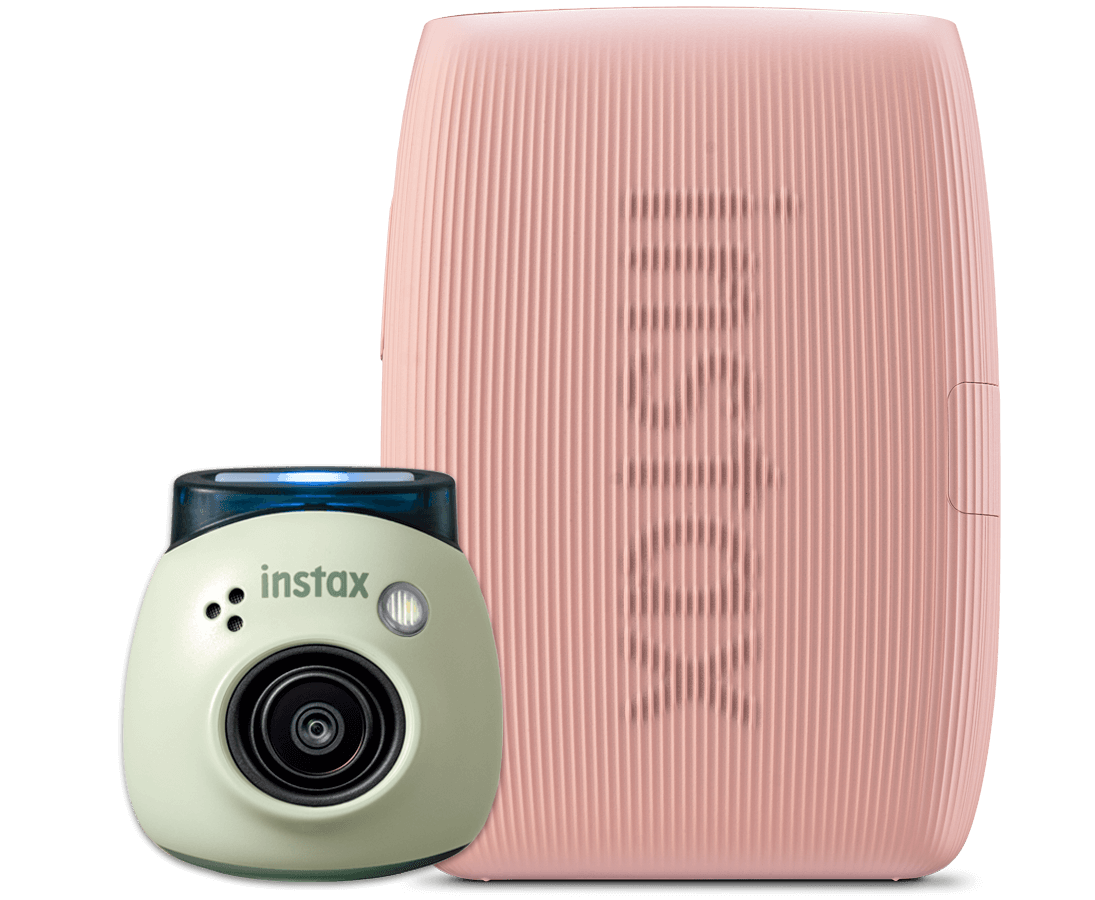 Bundel INSTAX Pal Pistachio Green met INSTAX mini Link 3 Rose Pink