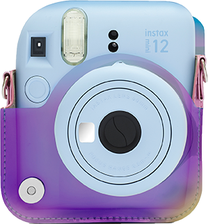 Case instax mini 12™ Iridescent - voorkant open blauw