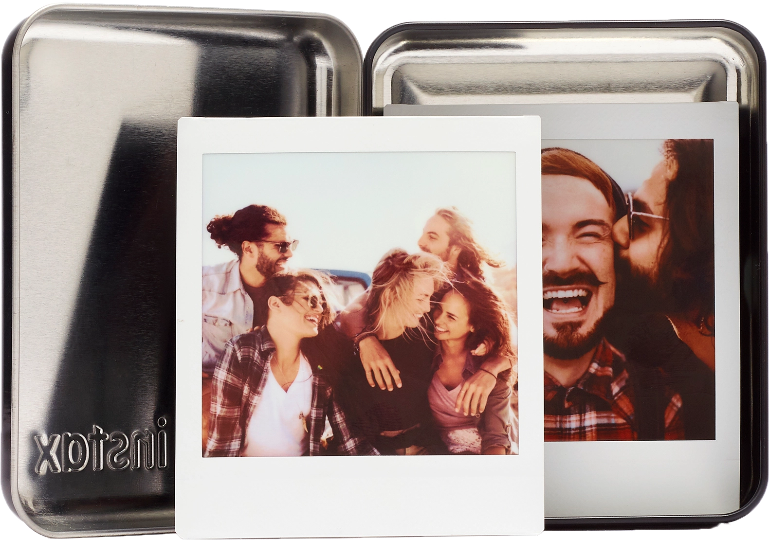 Bewaarbox instax SQUARE film open met film sample