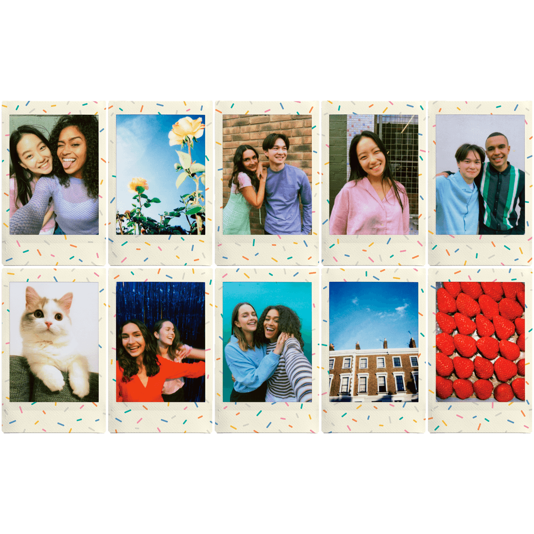 instax mini film sprinkles - voorbeeld