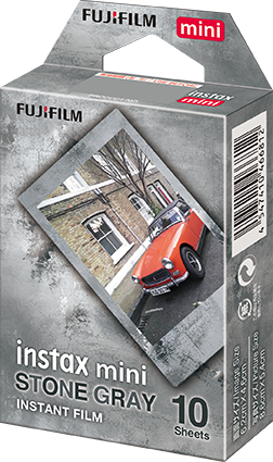 instax mini film stone gray - zijkant