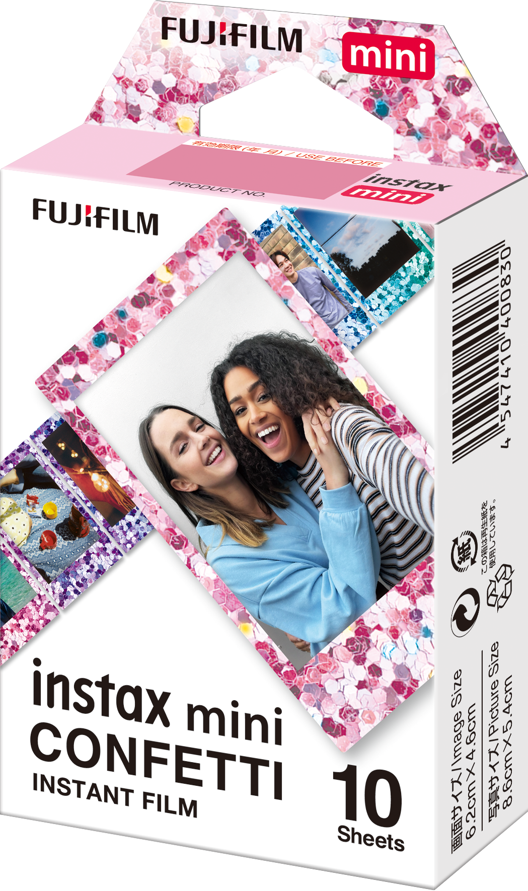 Instax mini film Confetti - schuin