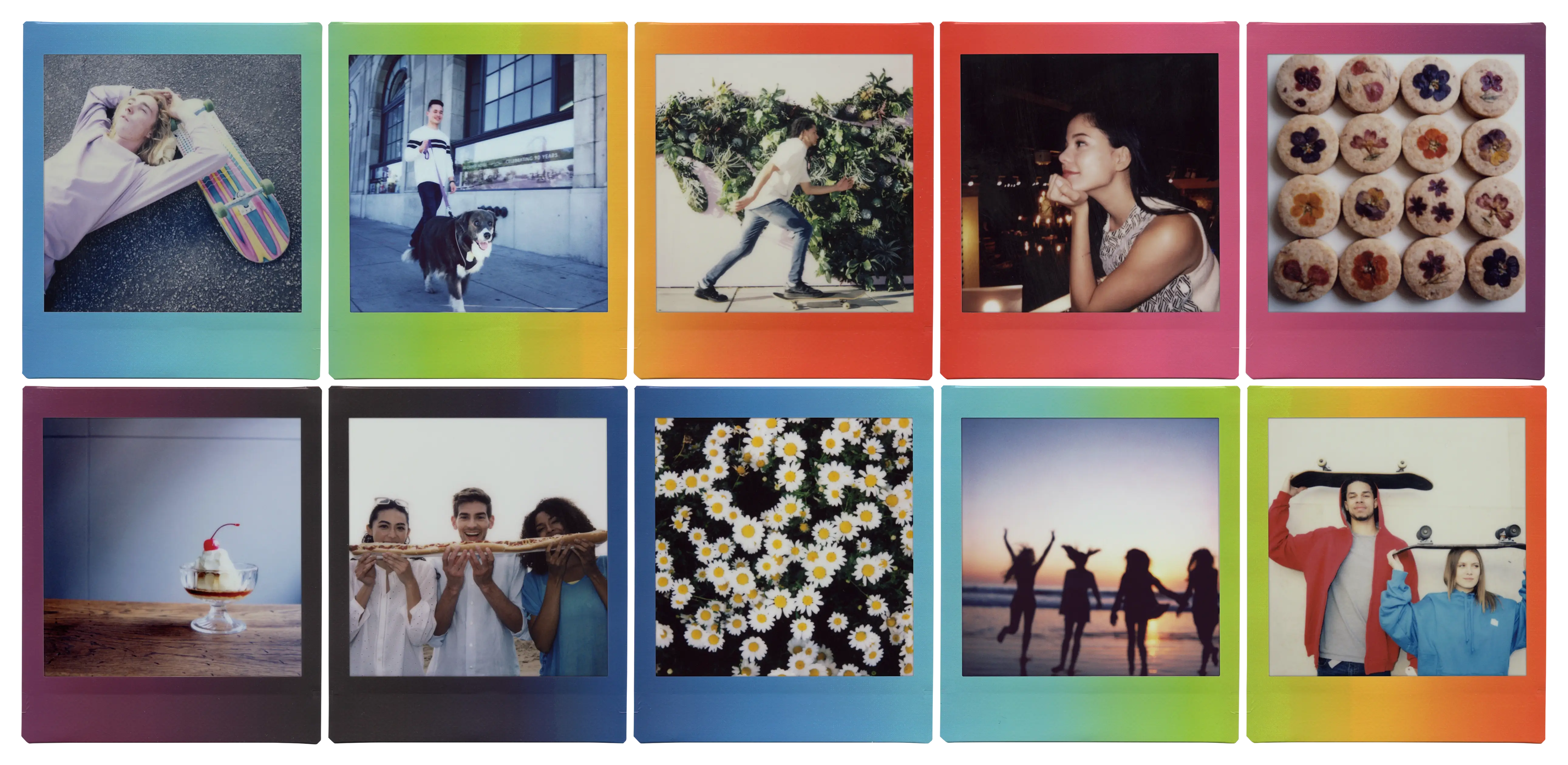 instax SQUARE film rainbow - voorbeelden
