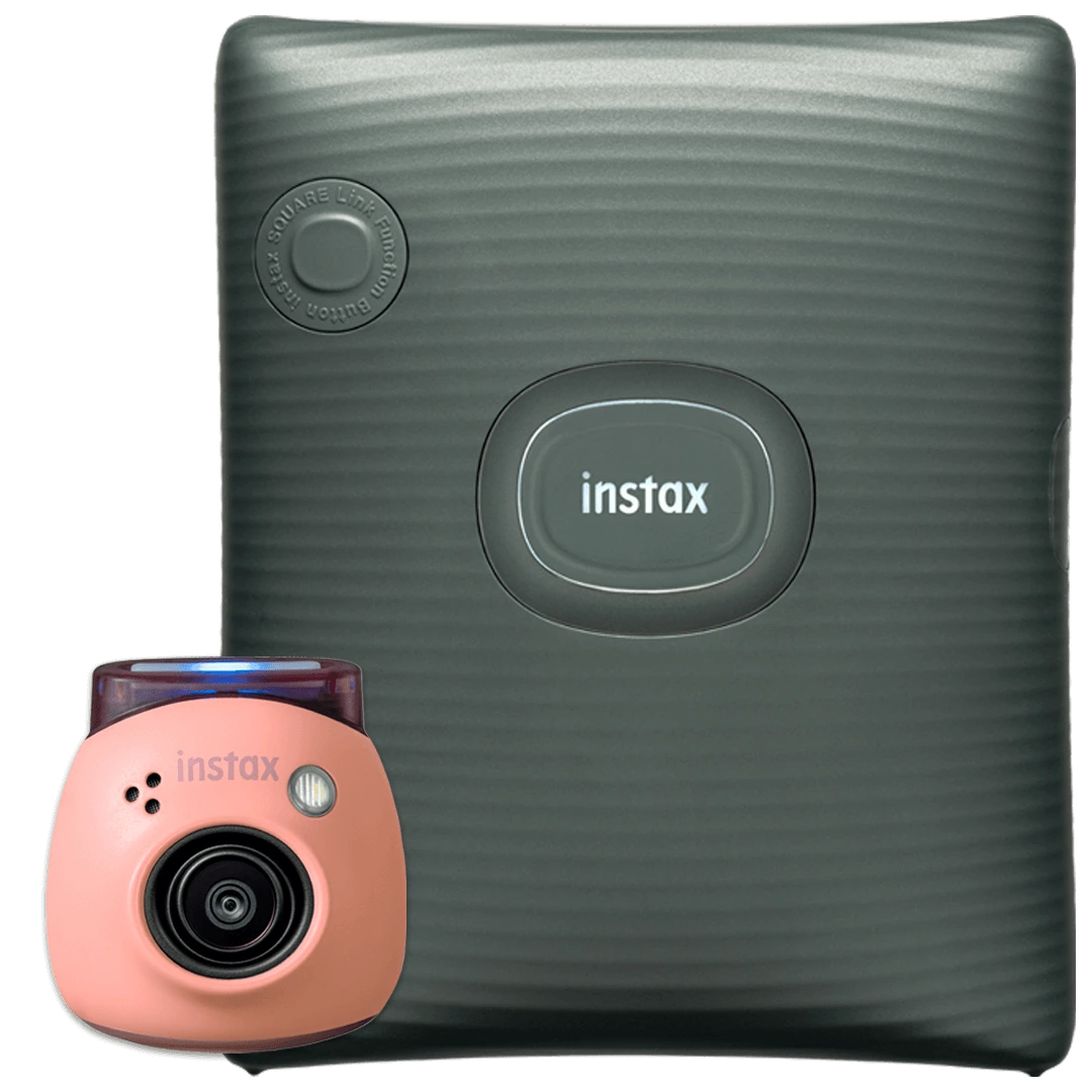 Bundel instax Pal en SQUARE Link powder pink en midnight green