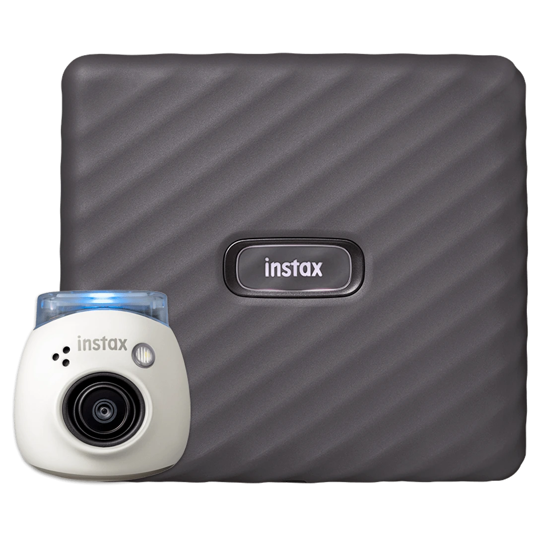 Bundel instax Pal en Link Wide Milky White en Mocha gray