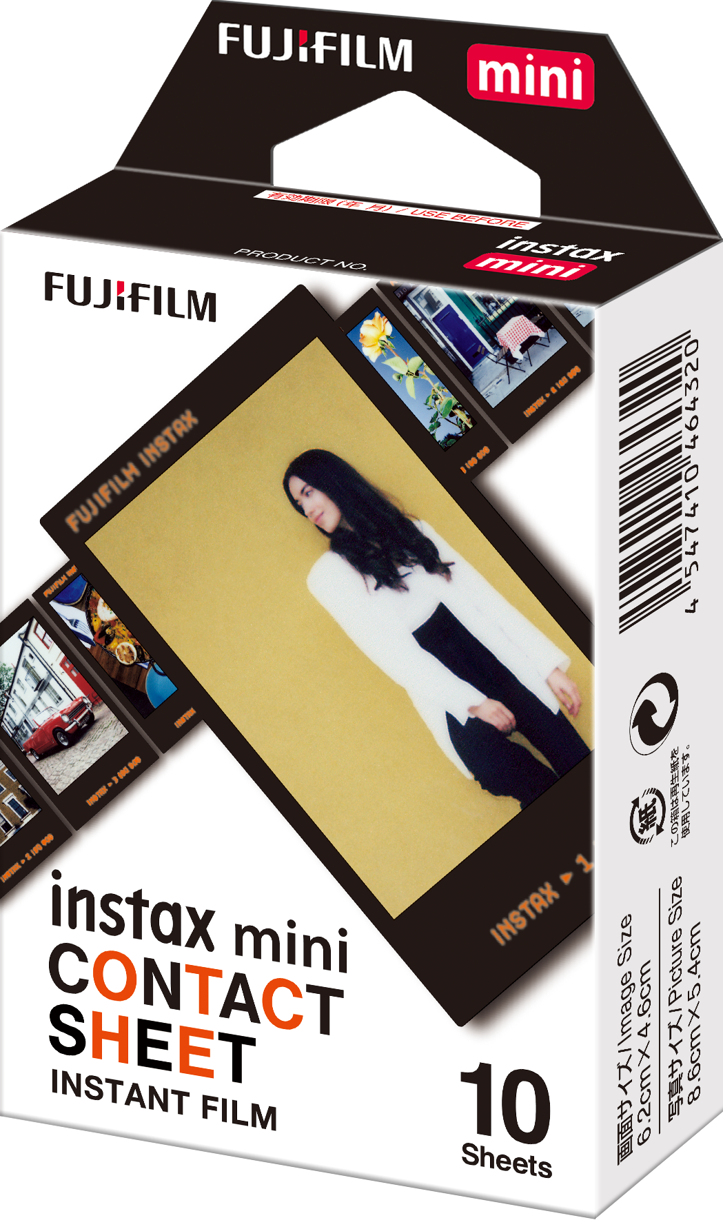 instax mini film contact sheet - zijkant