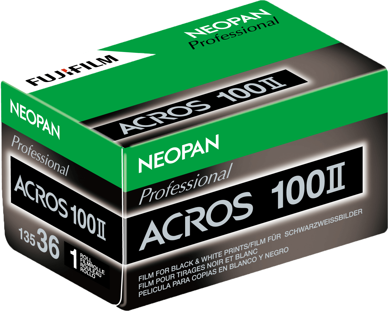 FUJIFILM ACROS 100II zwart wit verpakking