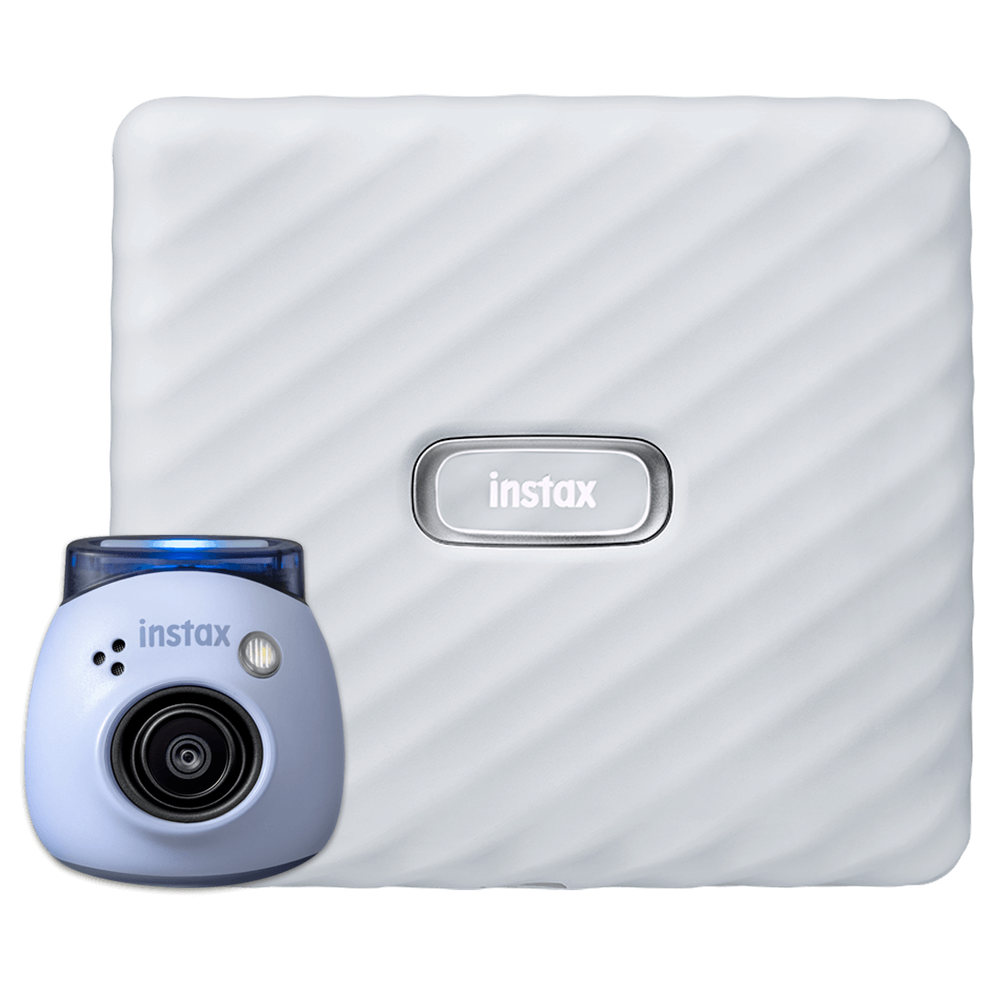Bundel INSTAX Pal Blue met INSTAX Link WIDE White