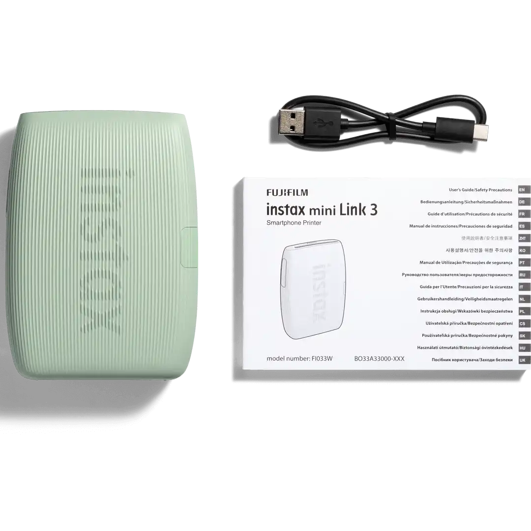 Instax mini link 3™ sage green - inhoud doos