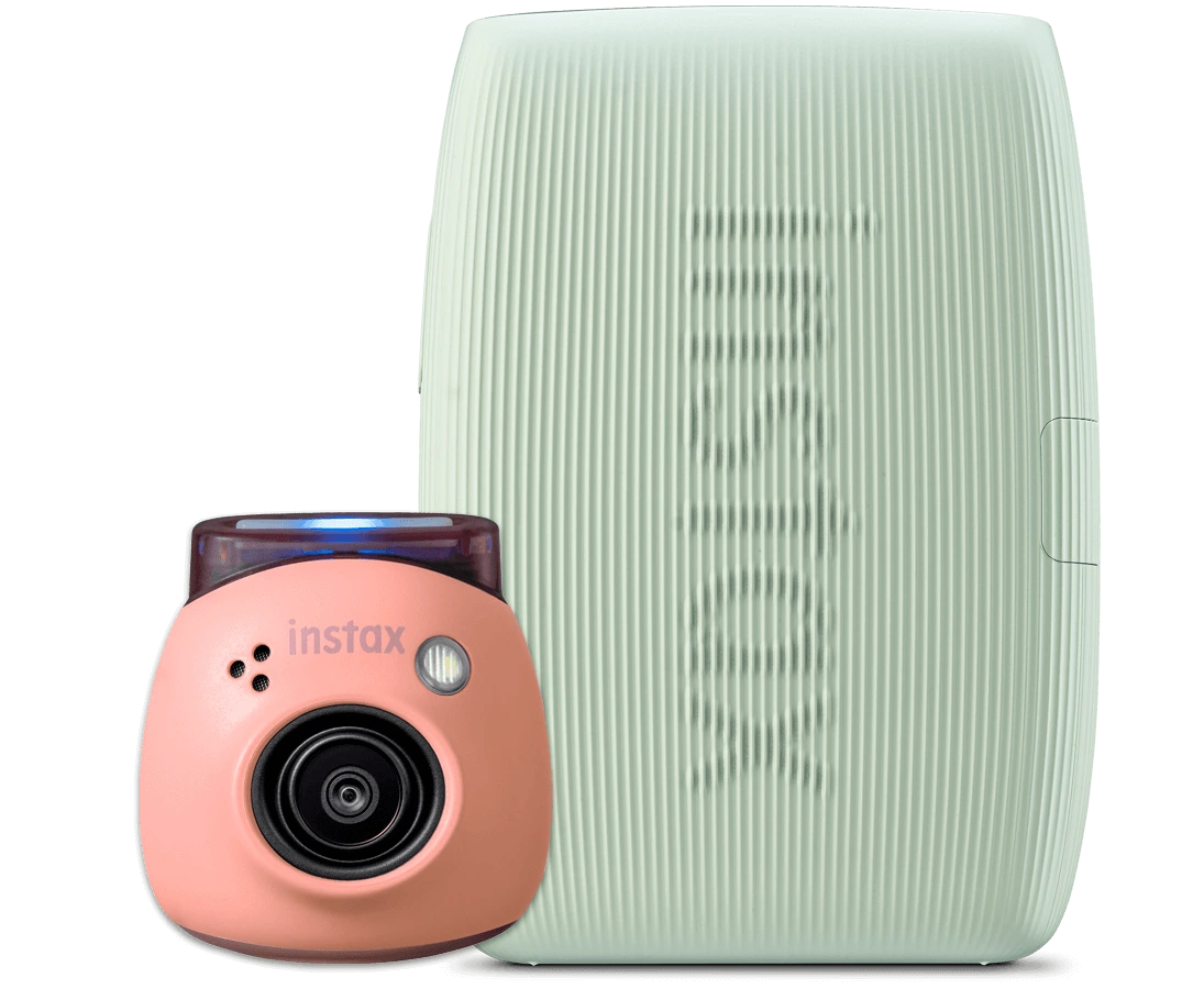 Bundel instax Pal en mini Link 3 powder pink en sage green