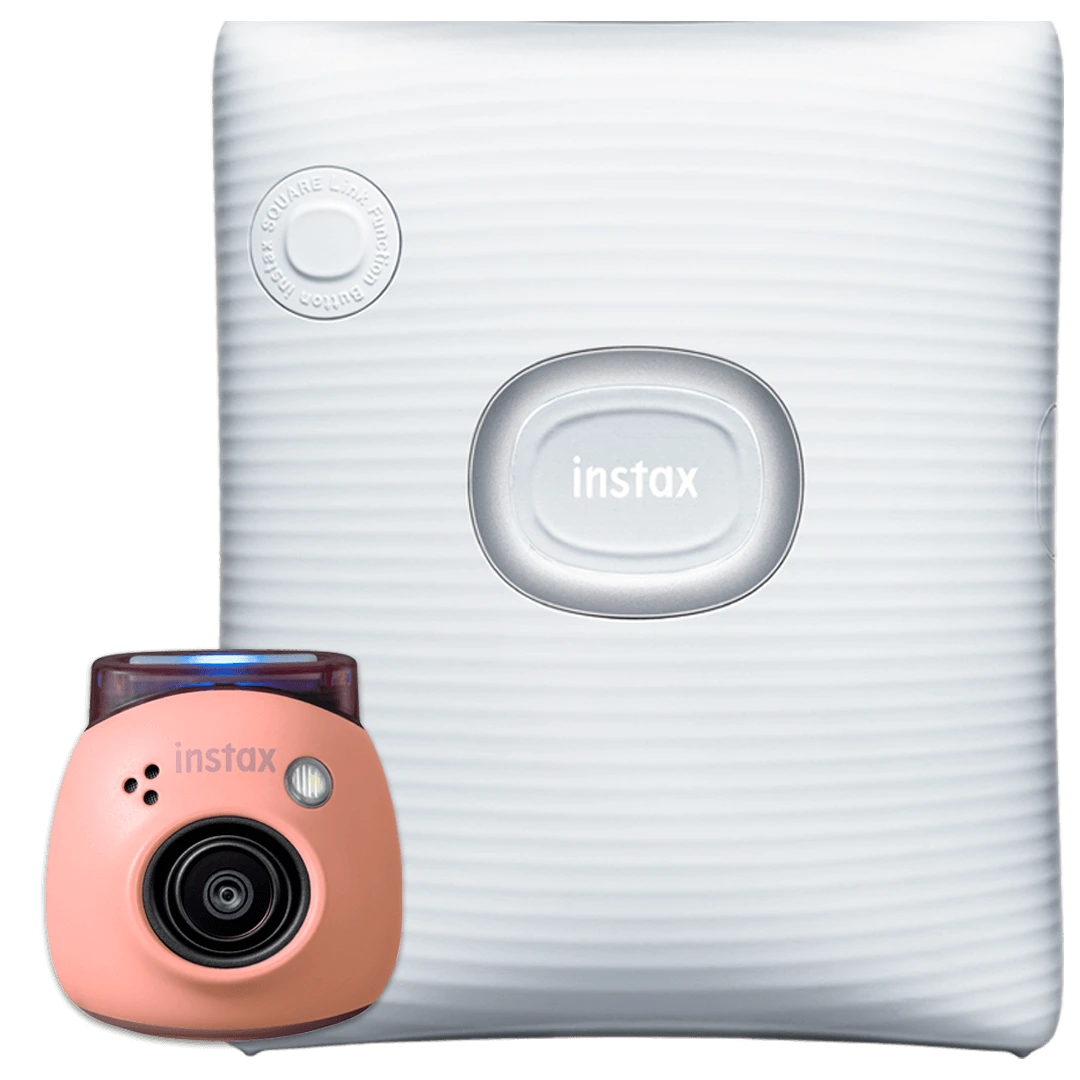 Bundel instax Pal en SQUARE Link powder pink en ash white