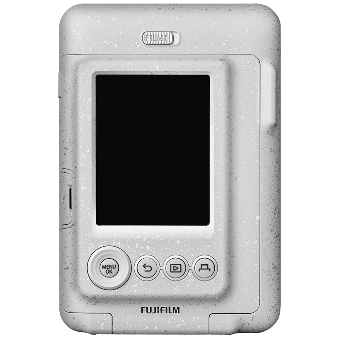 instax mini liplay stone white achterkant