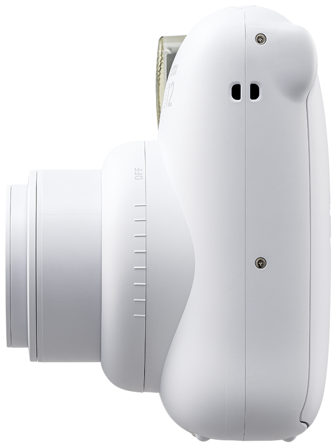 instax mini 12 clay white zijkant
