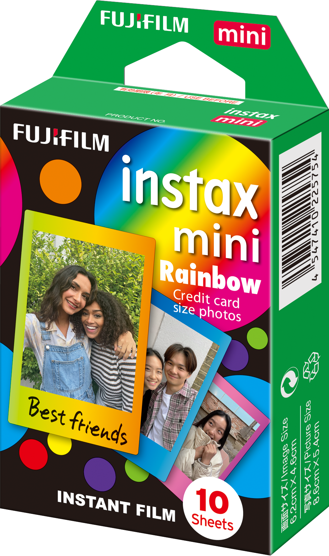 instax mini film rainbow - zijkant