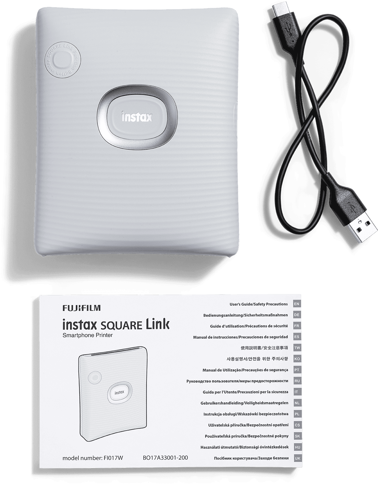 instax SQUARE Link Ash White