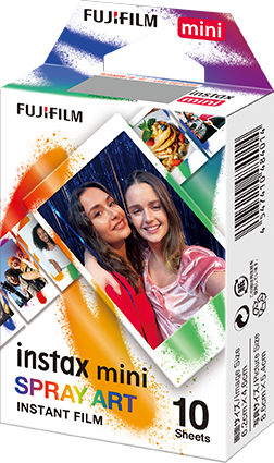 instax mini film spray art - zijkant