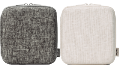instax Link WIDE case ash white en mocha gray voorkant dicht