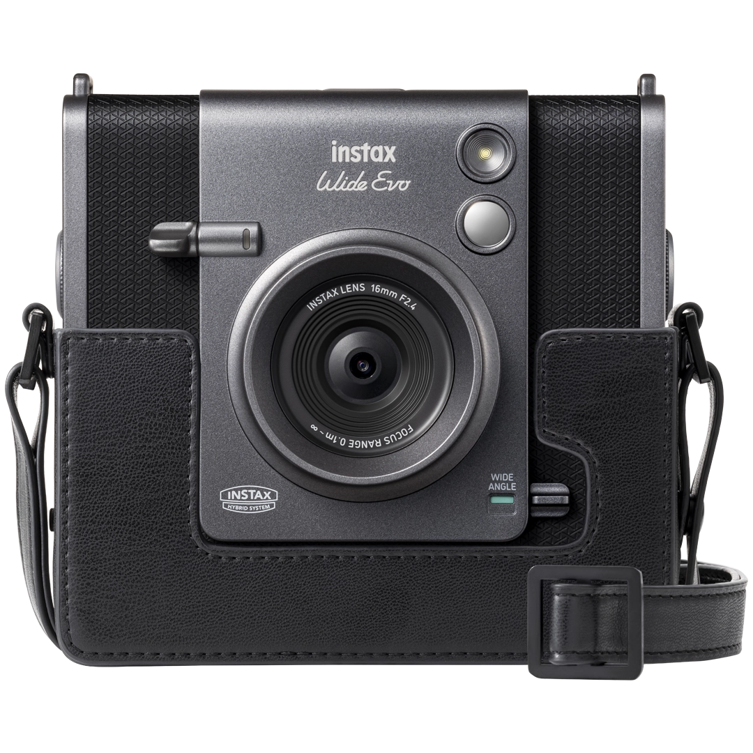 instax WIDE Evo case voorkant open zwart