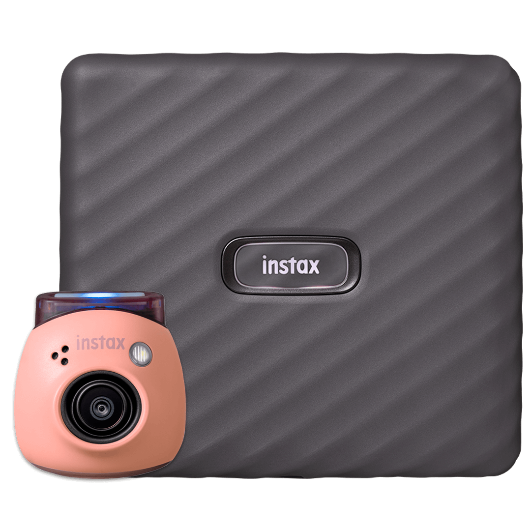 Bundel INSTAX Pal Pink met INSTAX Link WIDE Gray
