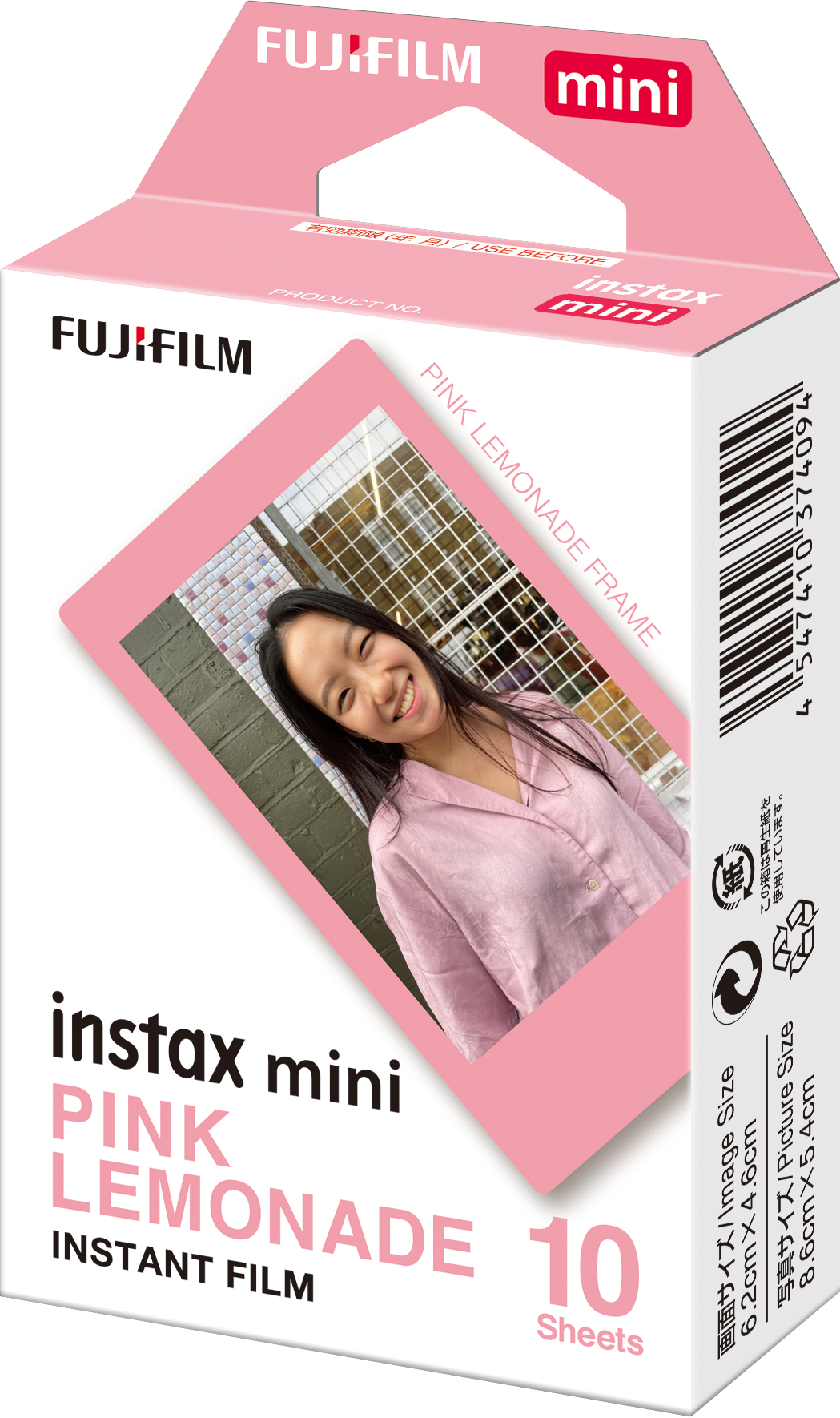 instax mini film pink lemonade - zijkant