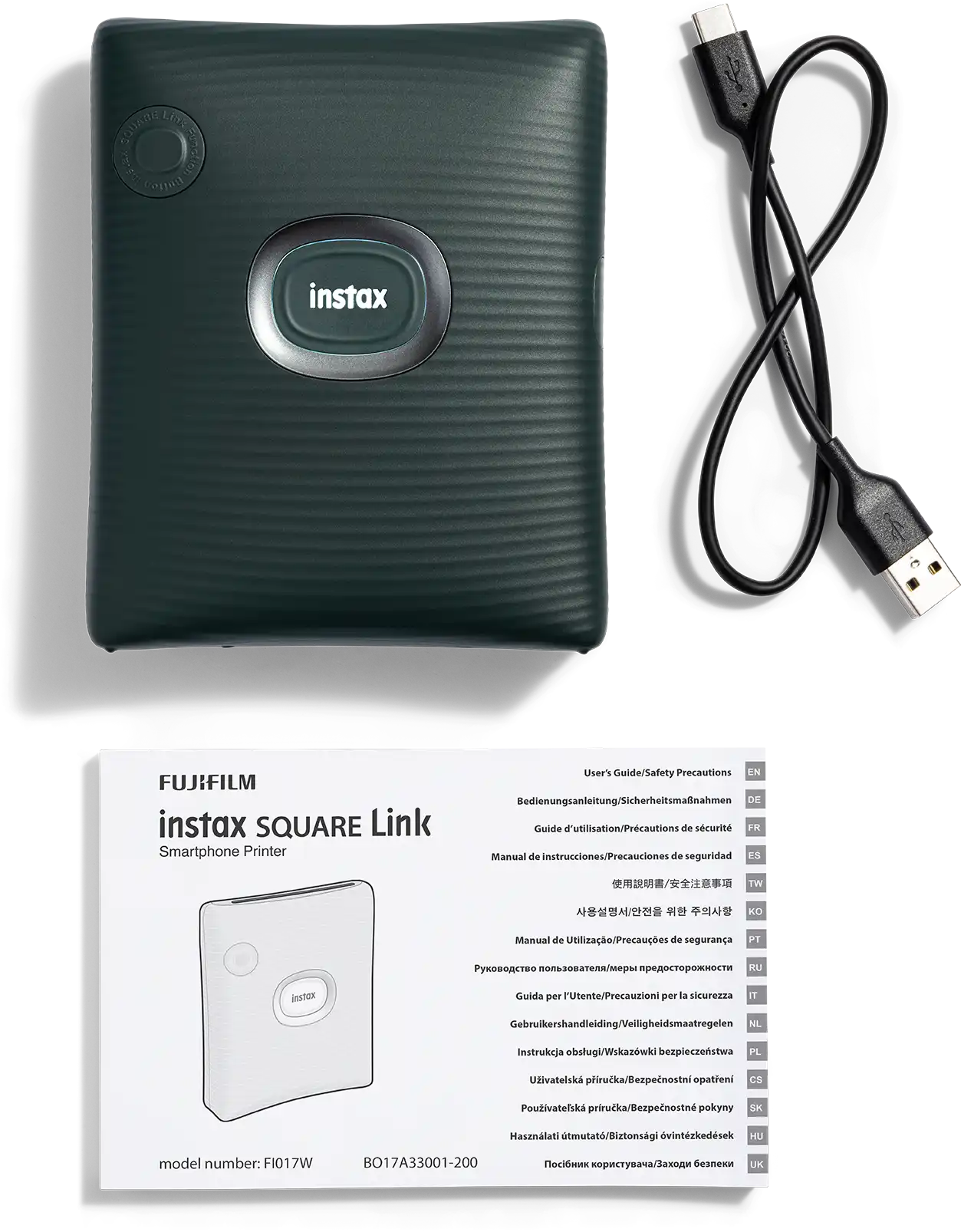 Instax SQUARE Link™ Midnight Green - inhoud doos